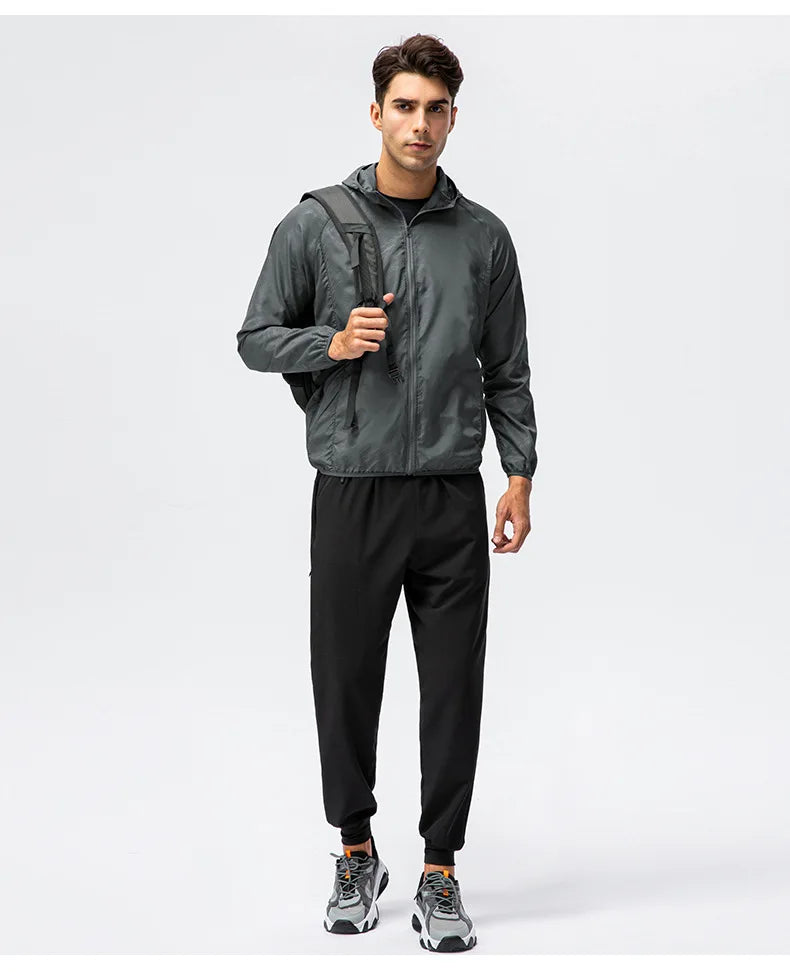 Unisex Waterproof Windbreaker Jacket – Sun Protection & Outdoor Use
